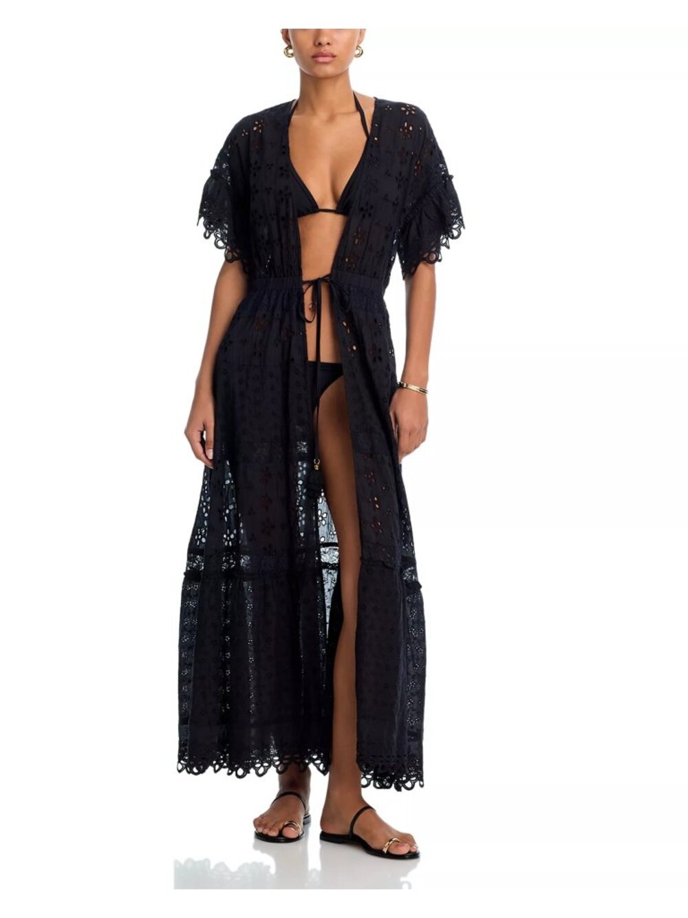 NWT Ramy Brook Janis Cover Up Dress Black Size Medium